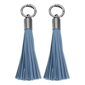 2Pcs Leather Keychain Tassels, Women Tassel Bag Charm for Handbag Purse